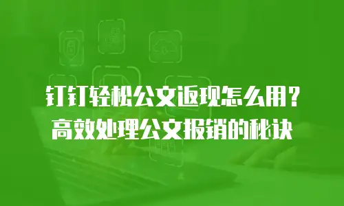 钉钉轻松公文返现怎么用？高效处理公文报销的秘诀