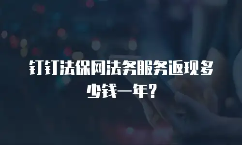 钉钉法保网法务服务返现多少钱一年？