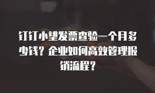 钉钉小望发票查验一个月多少钱？企业如何高效管理报销流程？