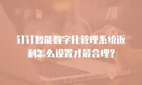 钉钉智能数字化管理系统返利怎么设置才最合理？