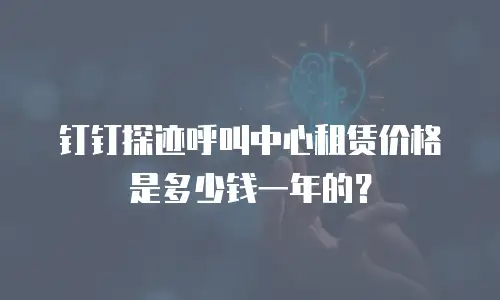 钉钉探迹呼叫中心租赁价格是多少钱一年的？