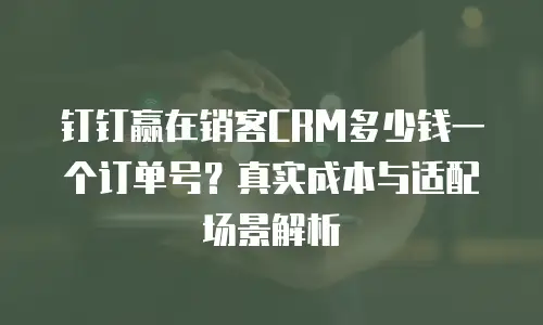 钉钉赢在销客CRM多少钱一个订单号？真实成本与适配场景解析