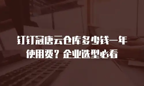 钉钉冠唐云仓库多少钱一年使用费？企业选型必看