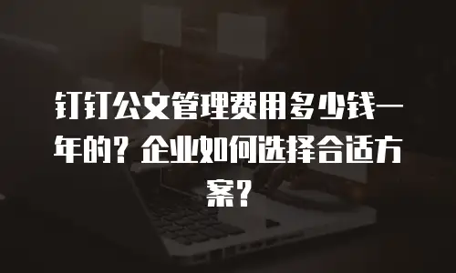 钉钉公文管理费用多少钱一年的？企业如何选择合适方案？
