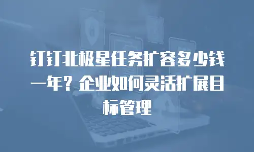 钉钉北极星任务扩容多少钱一年？企业如何灵活扩展目标管理