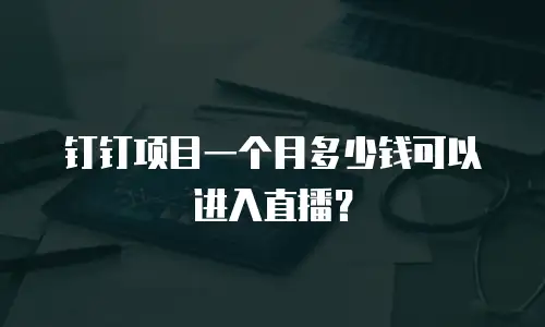 钉钉项目一个月多少钱可以进入直播？
