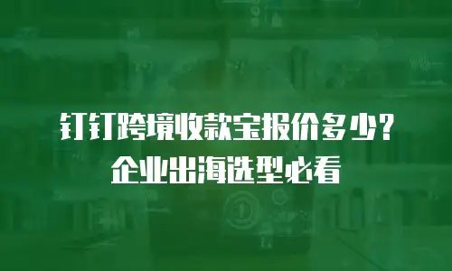 钉钉跨境收款宝报价多少？企业出海选型必看
