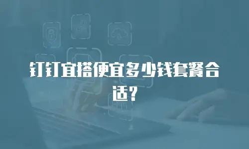 钉钉宜搭便宜多少钱套餐合适？