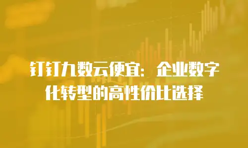 钉钉九数云便宜：企业数字化转型的高性价比选择
