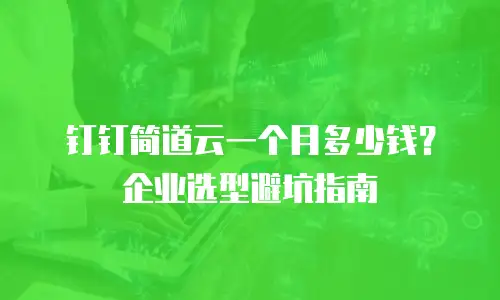 钉钉简道云一个月多少钱？企业选型避坑指南
