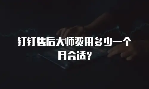 钉钉售后大师费用多少一个月合适？