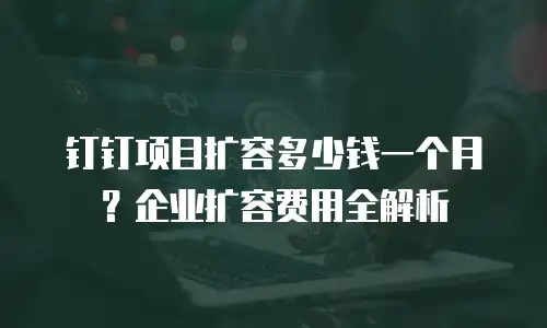 钉钉项目扩容多少钱一个月？企业扩容费用全解析