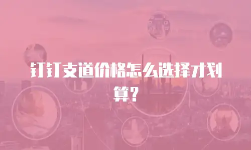 钉钉支道价格怎么选择才划算？