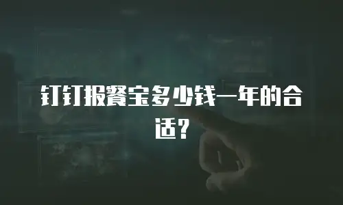 钉钉报餐宝多少钱一年的合适？