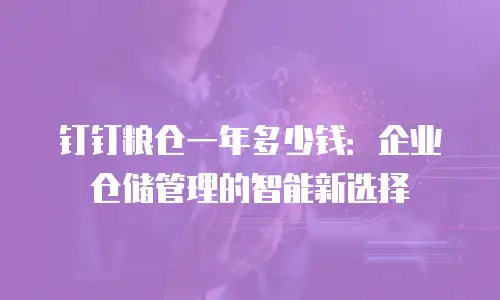 钉钉粮仓一年多少钱：企业仓储管理的智能新选择