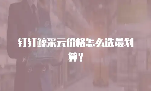 钉钉鲸采云价格怎么选最划算？