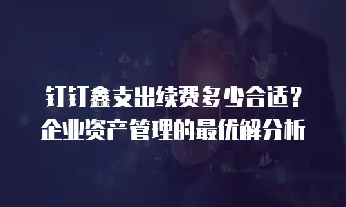 钉钉鑫支出续费多少合适？企业资产管理的最优解分析