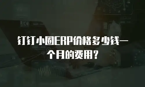 钉钉小圈ERP价格多少钱一个月的费用？