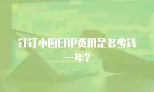 钉钉小圈ERP费用是多少钱一年？