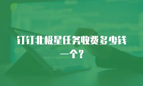 钉钉北极星任务收费多少钱一个？