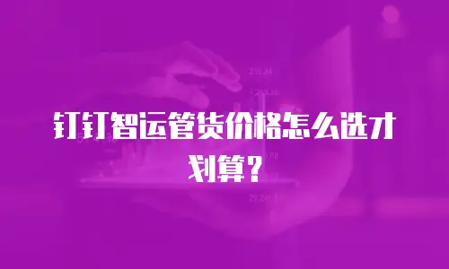 钉钉智运管货价格怎么选才划算？