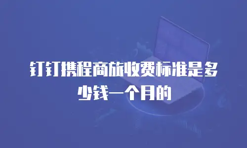 钉钉携程商旅收费标准是多少钱一个月的