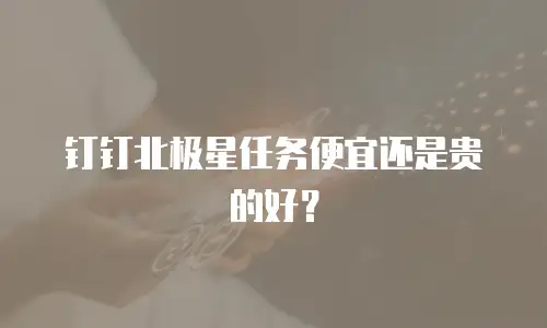 钉钉北极星任务便宜还是贵的好？