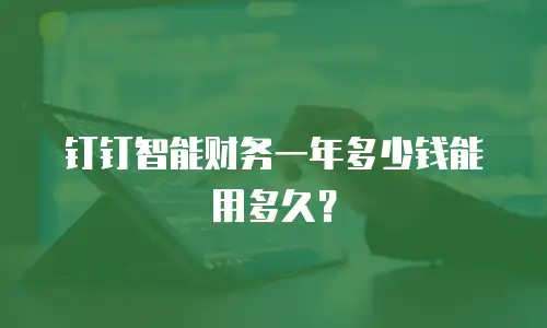 钉钉智能财务一年多少钱能用多久？