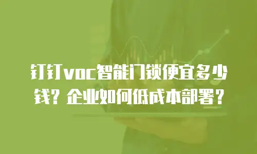 钉钉voc智能门锁便宜多少钱？企业如何低成本部署？