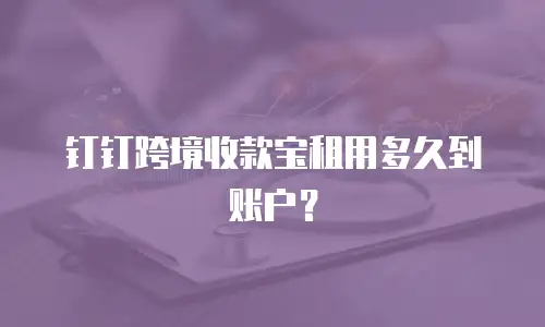 钉钉跨境收款宝租用多久到账户？