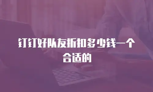 钉钉好队友折扣多少钱一个合适的