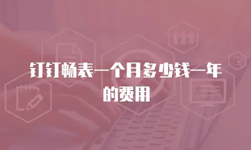 钉钉畅表一个月多少钱一年的费用