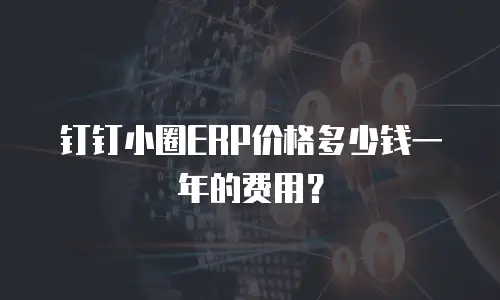 钉钉小圈ERP价格多少钱一年的费用？