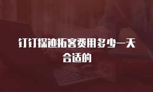 钉钉探迹拓客费用多少一天合适的