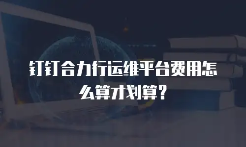 钉钉合力行运维平台费用怎么算才划算？