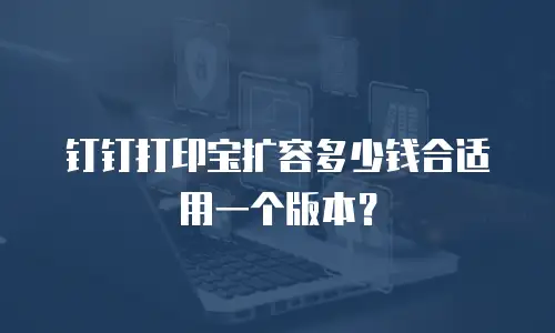钉钉打印宝扩容多少钱合适用一个版本？
