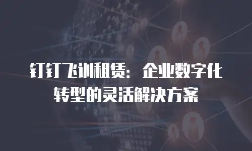 钉钉飞训租赁：企业数字化转型的灵活解决方案
