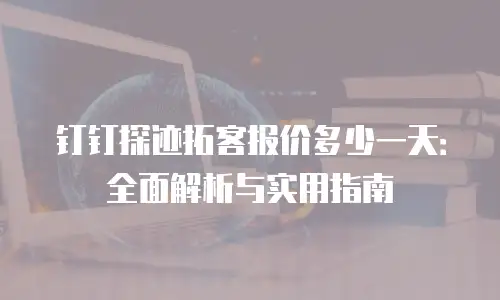 钉钉探迹拓客报价多少一天：全面解析与实用指南