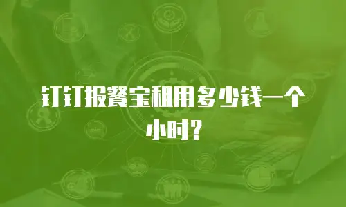 钉钉报餐宝租用多少钱一个小时？