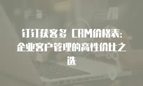 钉钉获客多 CRM价格表：企业客户管理的高性价比之选