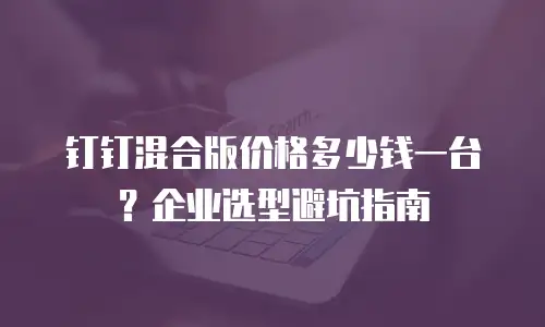 钉钉混合版价格多少钱一台？企业选型避坑指南