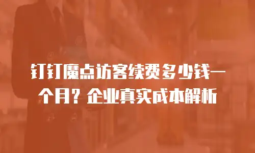 钉钉魔点访客续费多少钱一个月？企业真实成本解析