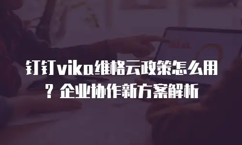 钉钉vika维格云政策怎么用？企业协作新方案解析