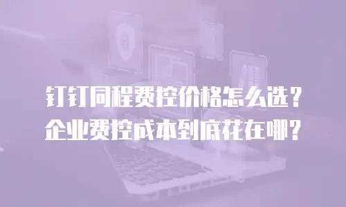 钉钉同程费控价格怎么选？企业费控成本到底花在哪？