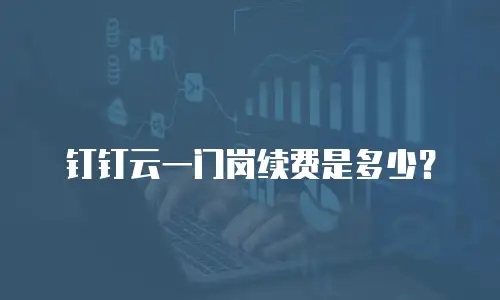 钉钉云一门岗续费是多少？