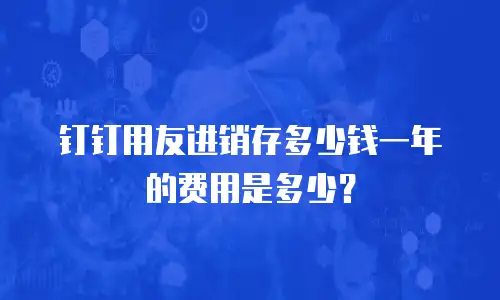钉钉用友进销存多少钱一年的费用是多少？