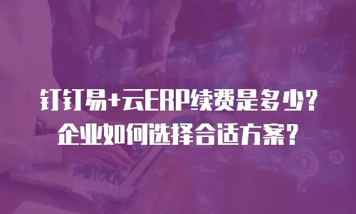 钉钉易+云ERP续费是多少？企业如何选择合适方案？