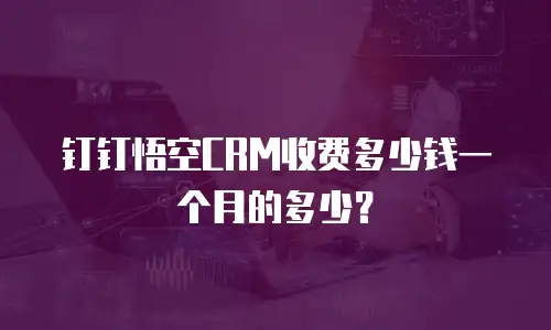 钉钉悟空CRM收费多少钱一个月的多少？