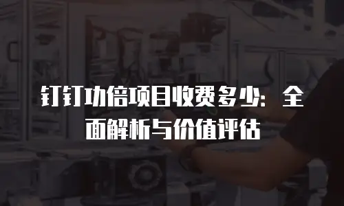 钉钉功倍项目收费多少：全面解析与价值评估
