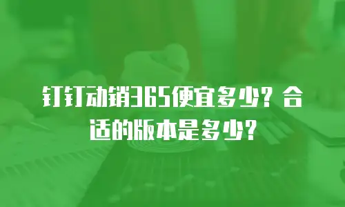 钉钉动销365便宜多少？合适的版本是多少？
